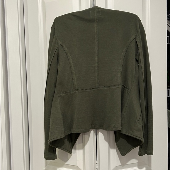 Career Sweater jacket Green long sleeve office wear business jacket like new - Picture 3 of 7